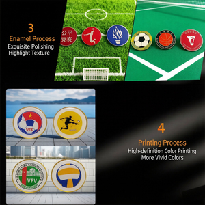 Monedas de Lanzamiento Personalizadas para Árbitros de Fútbol, Inserto de Metal Esmaltado de 3.5x0.23cm, Kit de Accesorios para Juegos al Aire Libre - Product Image 6