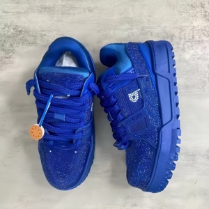 Luxurious Designer Men's Women's Casual Walking Shoes High Quality Lace-Up Sports Shoes Outdoor <b>Sneakers</b> Genuine <b>Leather</b> Shoes - Product Image 2