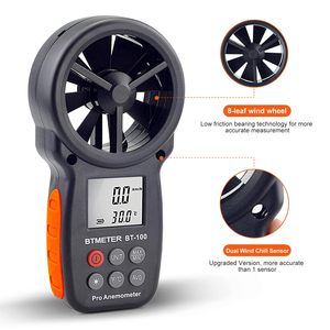 BT-100 cầm tay kỹ thuật số máy đo gió CFM Meter đo cho HVAC Drone Air Flow Velocity thử nghiệm gió lạnh 14 ℉-113 ℉ gió - Product Image 5