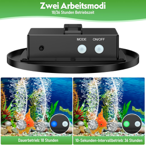 Pompe à air solaire intégrée de 3 watts avec panneau rond, batterie 2200 mAh, deux modes, pour aération de bassin et oxygénation de jardin - Product Image 2