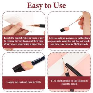 Ensemble de 5 pinceaux pour nail art, pinceaux pour gel UV, kits de pinceaux pour nail art, pinceaux pour lignes françaises, peinture, dessin, fleurs, <span class=keywords><strong>stylo</strong></span> pour <span class=keywords><strong>manucure</strong></span> - Product Image 3