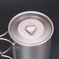 Mug de camping avec couvercle 420 ml/14,8 oz, ultra léger, robuste, équipement de plein air, équipement de camping, accessoires de camping