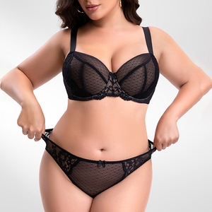 Soutien-gorge Grande Taille en Gros 34-42 H I <span class=keywords><strong>J</strong></span> Ensemble Soutien-gorge en Dentelle pour Femme avec Armatures Push-up Rembourré pour Poitrine Généreuse Lingerie Sexy - Product Image 1