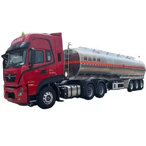 Aluminium Carbon Stainless Steel 3 Axles semi trailer diesel oil fuel tank truck