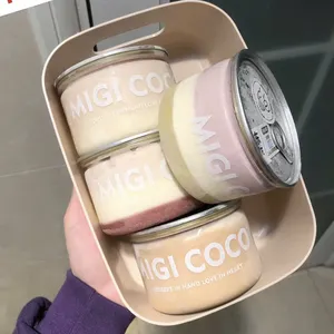 100ml 200ml 250ml Transparent PET Dessert Containers Plastic Pop Top Cake Can Ice Cream Jar With Lids