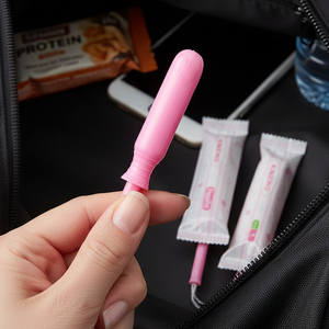 Tampons en coton biologique Sport Active pour femmes, ergonomiques, antidérapants, confortables, mini-tampons, super absorbants, hygiène féminine - Product Image 1