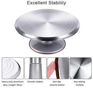Herramientas para Decorar Pasteles, Base Giratoria de Metal para Pasteles, Soporte Giratorio para Exhibición de Cocina - Product Image 3