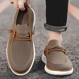 Zapatillas Casuales para Hombre, Cómodas, con Parte Superior de Malla, Suela de Goma, Transpirables, Sin Cordones, para Conducir, Caminar, Planas, Tipo Mocasín, para Correr - Product Image 6