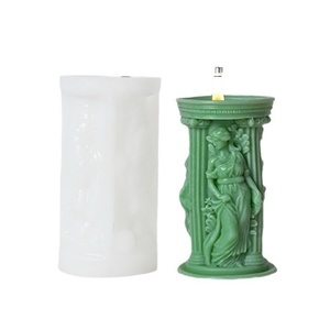Molde de Silicona al por Mayor para Velas Aromáticas con Diseño Clásico de Atenea Romana, Molde de Silicona para Decoración del Hogar - Product Image 5