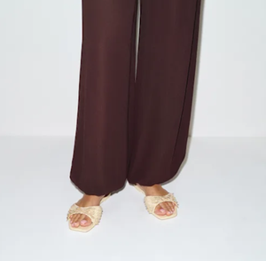 Nuovi <span class=keywords><strong>Sandali</strong></span> Estivi da Donna <span class=keywords><strong>con</strong></span> Tacco Piatto, Tomaia in Velluto Rosa Glitterato, Punta Quadrata Aperta, per Ragazze - Product Image 6