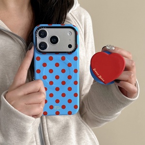 <span class=keywords><strong>Custodia</strong></span> per telefono antiurto IMD Wave Dot Love Bracket per <span class=keywords><strong>iPhone</strong></span> 17/16 <span class=keywords><strong>Pro</strong></span> Max, design di nicchia semplice con colori a contrasto - Product Image 4
