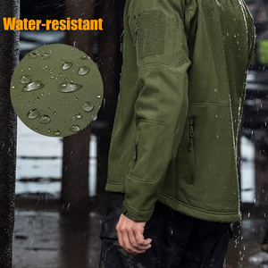 Veste softshell d'hiver décontractée OEM pour hommes, tissu tissé respirant imperméable avec fermeture à glissière - Product Image 5