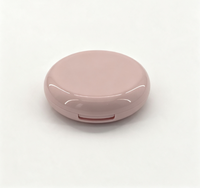 Étui à blush compact personnalisable en plastique ABS rond mat recyclable et écologique avec miroir et compartiments pour outils de maquillage