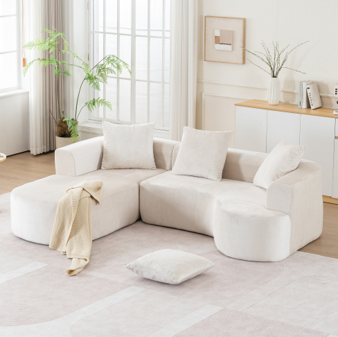 Beige + Metal + 3 Seat