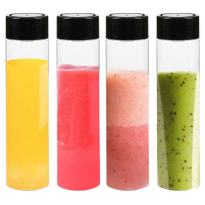 高品质圆形250毫升350毫升500毫升透明塑料瓶，带矿泉水饮料果汁苏打香槟用 - Product Image 1