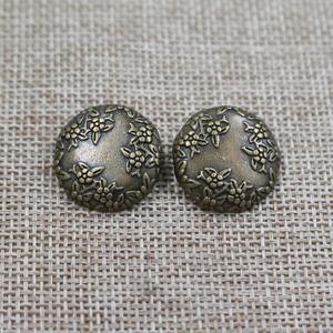 Thiết Kế Thời Trang Mới Kim Loại <span class=keywords><strong>Flower</strong></span> Pattern Antique Nút May Cho Quần Áo - Product Image 2