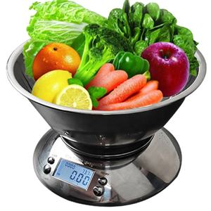 Bilancia Digitale da Cucina Economica in Acciaio Inox, Set Miniatura 1/12, Misurazione Precisa del Peso, Alimentata a Batteria, Capacità 5kg, Grigia Rotonda - Product Image 4