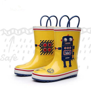 Bottes <span class=keywords><strong>de</strong></span> <span class=keywords><strong>pluie</strong></span> en caoutchouc pour enfants, accessoires <span class=keywords><strong>fantaisie</strong></span>, avec poignée, nouvelle collection - Product Image 2