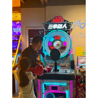 Machine d'arcade de boxe à monnayeur pour test de force avancé, construction métal-plastique, interface en anglais, usage intérieur pour divertissement