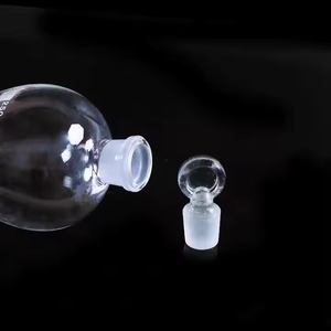 ขวดแยกสารแก้วสำหรับห้องปฏิบัติการ ขนาด 250 มล. 500 มล. 1000 มล. 2000 มล. รูปทรงลูกแพร์ ทรงกลม ทำจากแก้วบอโรซิลิเกต - Product Image 4