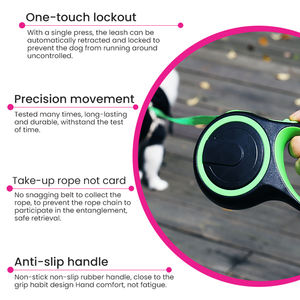 타이즈 강아지 리드줄 하네스 자동 줄길이 조절 애완견 리드줄 - Product Image 6
