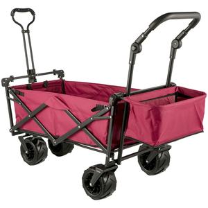 Poussette pliable à baldaquin personnalisable pour chariot de plage Garden avec auvent à grandes roues avec poignée de traction réglable - Product Image 3