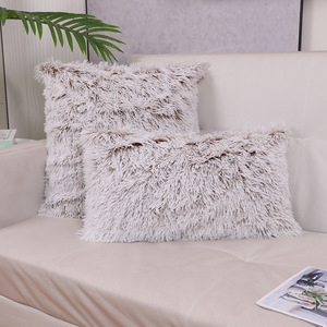 PVC Fleece <b>Pillowcase</b> Rectangle Gray Solid Color Skin Care Living Room Cushion Case Machine Washable Lint Free - Product Image 2