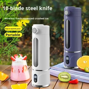 เครื่องปั่นสมูทตี้แบบพกพาขนาดเล็ก ชาร์จผ่าน USB กันน้ำ 40 วัตต์ 5 ใบมีด พร้อมดีไซน์ป้องกันการรั่วซึม เหมาะสำหรับนักเรียนและใช้ในบ้าน - Product Image 1