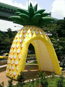 Arche gonflable ananas de 4 m, tunnel <span class=keywords><strong>d</strong></span>écoratif à thème fruits tropicaux pour événements estivaux, entrées de marché, festivals, boutiques - Product Image 3