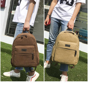 Sac à dos en toile tendance pour étudiants, sac à dos intelligent pour ordinateur portable, sac à dos en toile, design élégant, sac à dos en toile kaki - Product Image 2