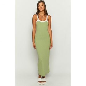 Nuevo Diseño Vestido Midi Maxi sin Mangas con Estampado Floral, Vestido Elegante con Tirantes Tejidos Ecológicos y Color en Patchwork - Product Image 4