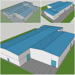 Kits de Construcción de Naves Prefabricadas Personalizadas, Estructura de Acero Prefabricada para Oficinas, Naves Agrícolas, Talleres, Estructuras de Acero con Certificación ISO9001 - Product Image 6