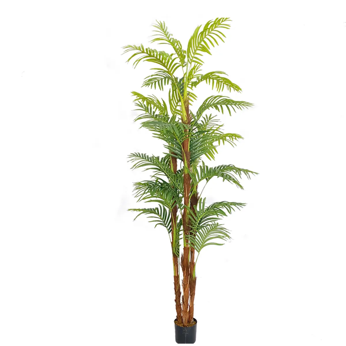 Fausses plantes vertes décoratives pour l'extérieur, bacs à semis couverts, 16,5mm, en plastique, Kwai, palmier artificiel, arbres d'intérieur, vente en gros