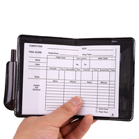 Kit de Tarjetas Rojas y Amarillas para Árbitro de Fútbol con Funda de Cuero, Registro del Árbitro, Tarjetas Amarillas y Rojas