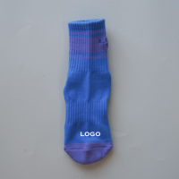 Chaussettes de yoga et de Pilates Reformer antidérapantes brodées personnalisées de marque Glacier pour femmes – Fabricant en gros de haute qualité et de qualité supérieure