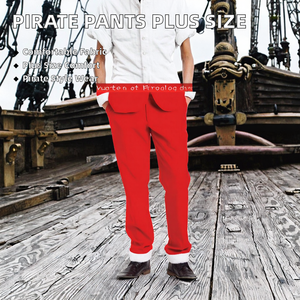 Pirate Pants for Men Cosplay Renaissance Medieval Gothic <b>100</b>% <b>Polyester</b> Woven Costume Trouser Plus Size 3XL - Product Image 2