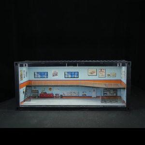 ฉากโรง<span class=keywords><strong>รถ</strong></span>จิ๋วแบบมีไฟ LED ขนาด <span class=keywords><strong>1</strong></span>/<span class=keywords><strong>64</strong></span> สำหรับเก็บสะสมและจัดแสดง<span class=keywords><strong>รถ</strong></span><span class=keywords><strong>โมเดล</strong></span> - Product Image 3