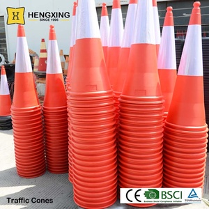 Cono di plastica bianco d'avvertimento stradale di sicurezza del PE Australia di alta riflessione 500MM per traffico - Product Image 3