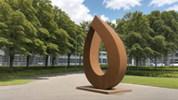 Sculptures en acier corten rouillé sur mesure, grandes sculptures en métal, artisanat, statue