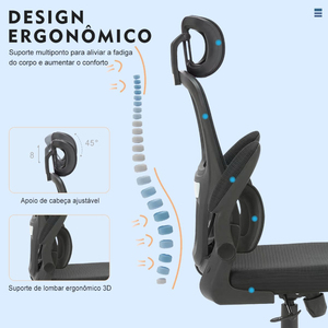 Chaise de bureau ergonomique pivotante à 360° en maille, design moderne, confortable et durable, idéale pour les adultes, les réunions et les conférences – Meilleure vente au Brésil - Product Image 4