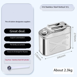 Baril de pétrole en acier inoxydable 316 baril de pétrole portable 10-30 litres - Product Image 2