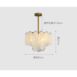 French-Style Modern Minimalist Glass Chandelier for Living Room <b>Dining</b> Room Bedroom Postmodern Designer Pendant <b>Light</b> <b>Light</b> - Product Image 5