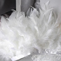 Frange de plumes de dinde moelleuses, écologiques, sexy et luxueuses de 10-15 cm pour la décoration de la maison et l'utilisation sur les oreillers