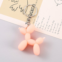 Porte-clés pendentif chien ballon 3D créatif et mignon, série dessin animé DIY, accessoires en PVC imperméable avec impression UV