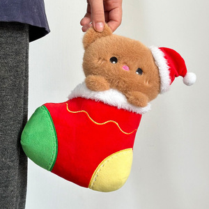 Christmas Cute Blush Scarf Plush <b>Doll</b> Bear Plushies Pendant Ornament Washed Cotton Fabric PP Cotton Lining for Stress Relief - Product Image 3