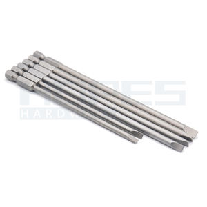 S2 Alloy SL1.6 <span class=keywords><strong>2</strong></span> <span class=keywords><strong>2</strong></span>.5 3 4 5 6Mm Slot Obeng Bit Datar dengan Panjang 50 65 75 100 120 150Mm 1/4 Hex Shank Screw Driver - Product Image 5