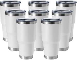 Lot de 20 gobelets isothermes en acier inoxydable à double paroi de 30 oz, mugs à café d'hiver, revêtement poudré, vente en gros - Product Image 2