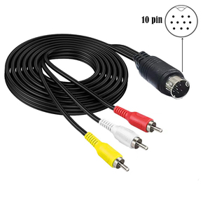 Mini Din to Rca <b>Cable</b> Custom S Video 8 9 10 PIN MINI DIN to 3 RCA 6 RCA Splitter AV <b>Cable</b> <b>for</b> DVD Player - Product Image 3