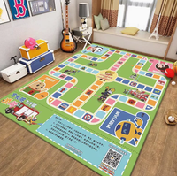 Alfombra de Juego para Niños, Alfombra de Poliéster Impresa con Mapa de Tráfico y Estacionamiento para Juegos de Simulación y Educación Temprana