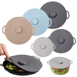 <span class=keywords><strong>Tapa</strong></span> Universal de Silicona de Grado Alimenticio para Ollas con Doble Asa, Cubierta Multifuncional <span class=keywords><strong>Antisalpicaduras</strong></span> y Hermética para Alimentos - Product Image 1
